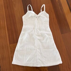 Hollister White Eyelet Spaghetti Strap Sundress